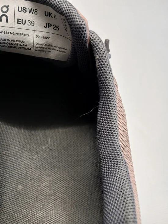 On Running Women's Pink and Gray Athletic Sneaker - Picture 15 of 16